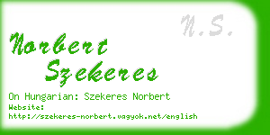 norbert szekeres business card